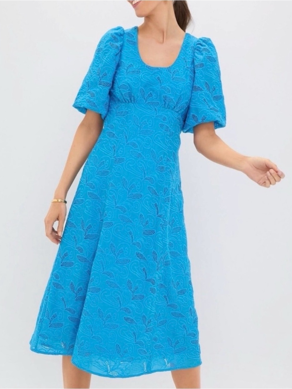 Tuckernuck Hyacinth House Azure Eyelet Ainsley Midi Dress